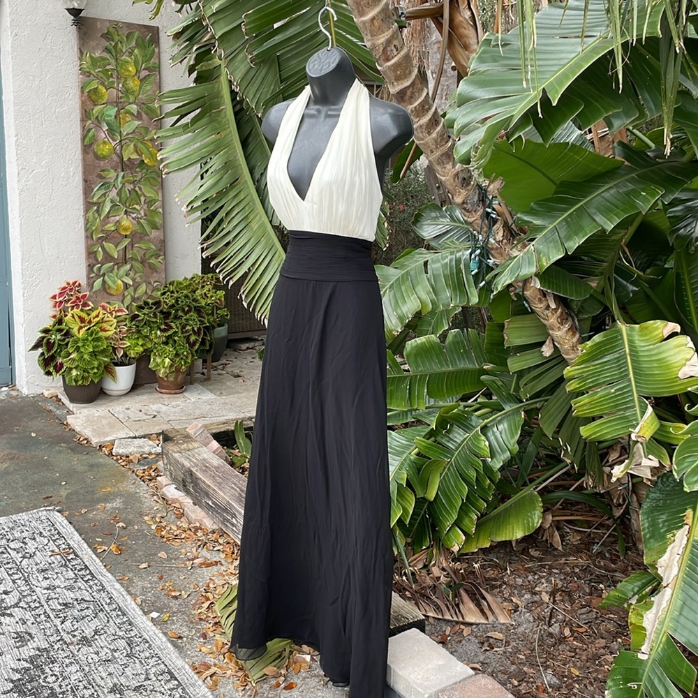 silk halter gown